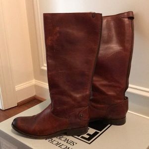 Frye Melissa button back zip boots